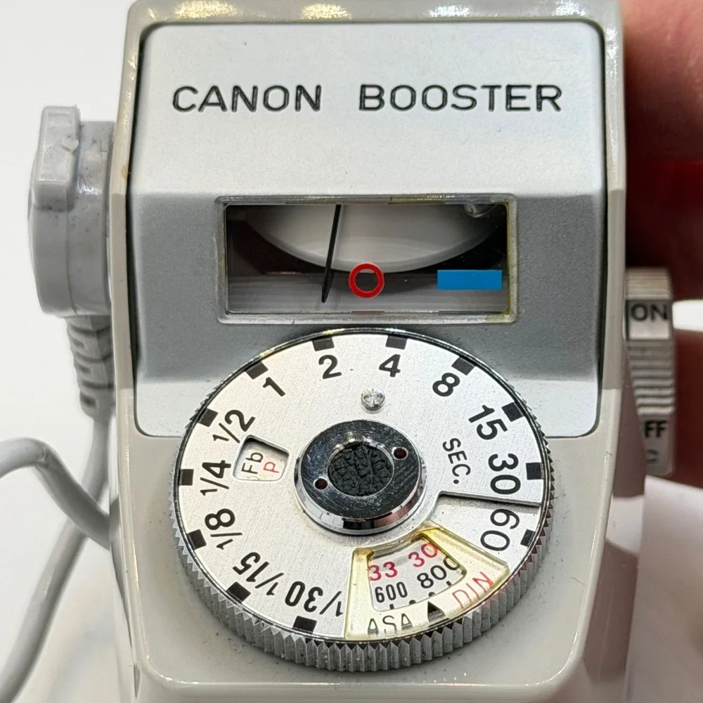 Vintage Canon Booster Light Meter for Pellix FT QL Cameras with Leather Case